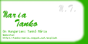 maria tanko business card