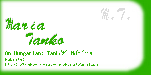 maria tanko business card